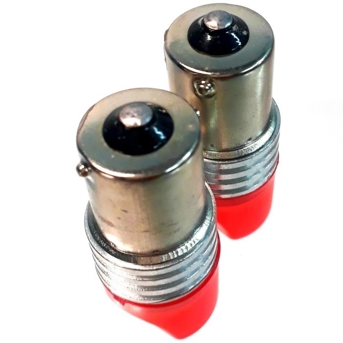 FOCO LED BASE METAL SEÑALERO 1 FILAMENTO ROJO 12V