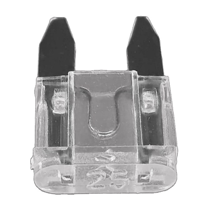 FUSIBLE TIPO FICHA MINI 25 A TRANSPARENTE (501-1011-25A)
