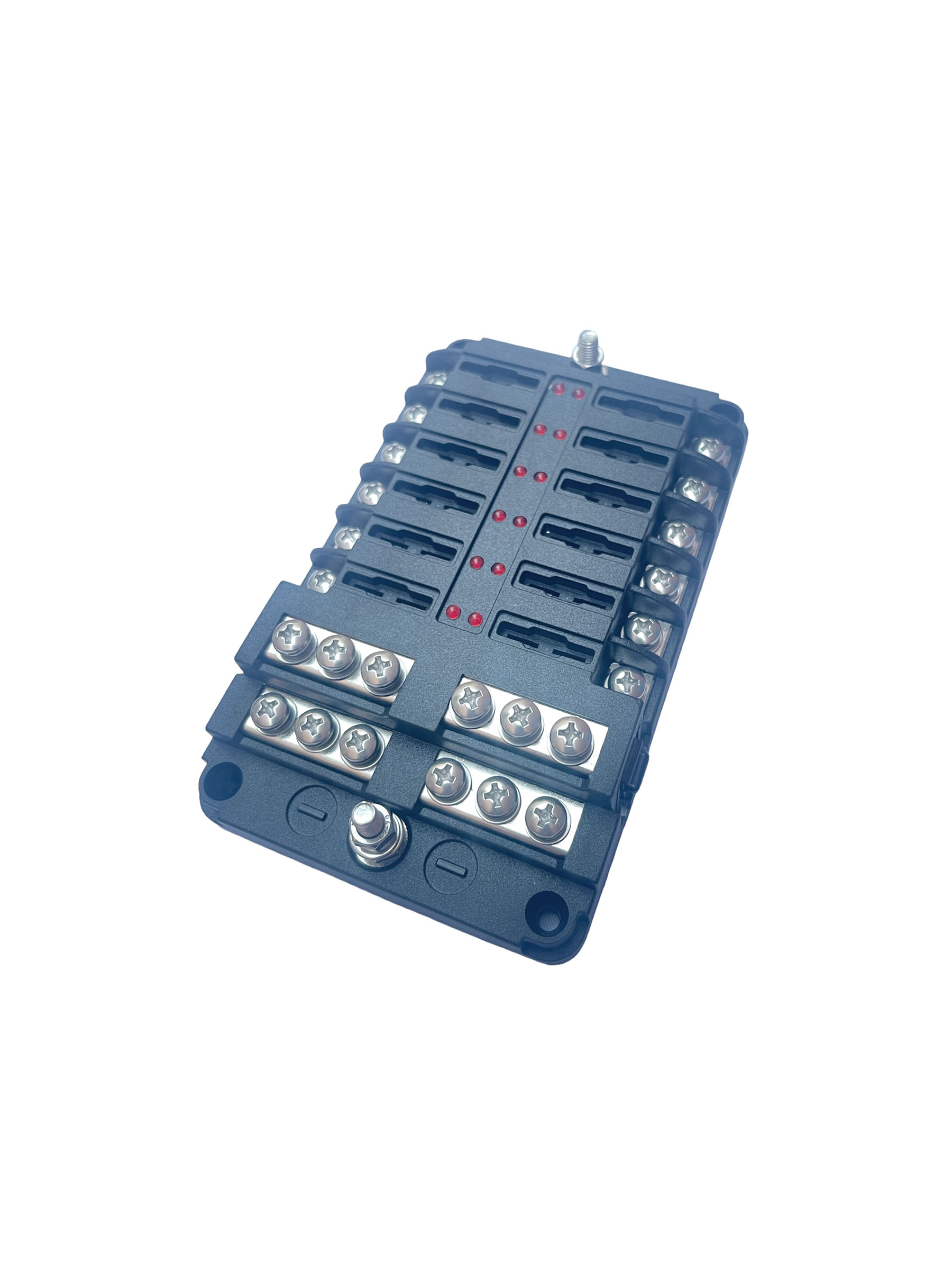 CAJA PORTA FUSIBLE FB12-PN 2 CIRCUITOS FUSIBLE ATO/ATC / INDICADOR CON POSITIVO / NEGATIVO