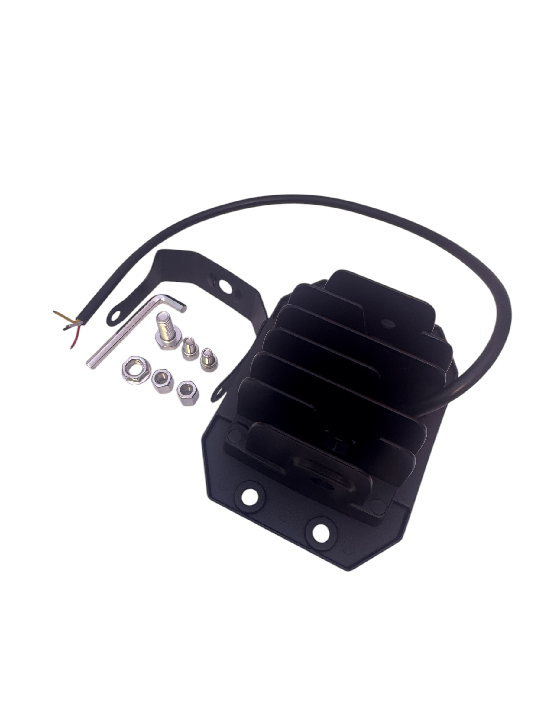 BUSCA HUELLA LLUZ PRICIPAL FIJA +LUZ LATERAL FLASH AMBAR / 120*74*76MM / 40W /4000LM / 9-30V / CARCASA ALUMINIO