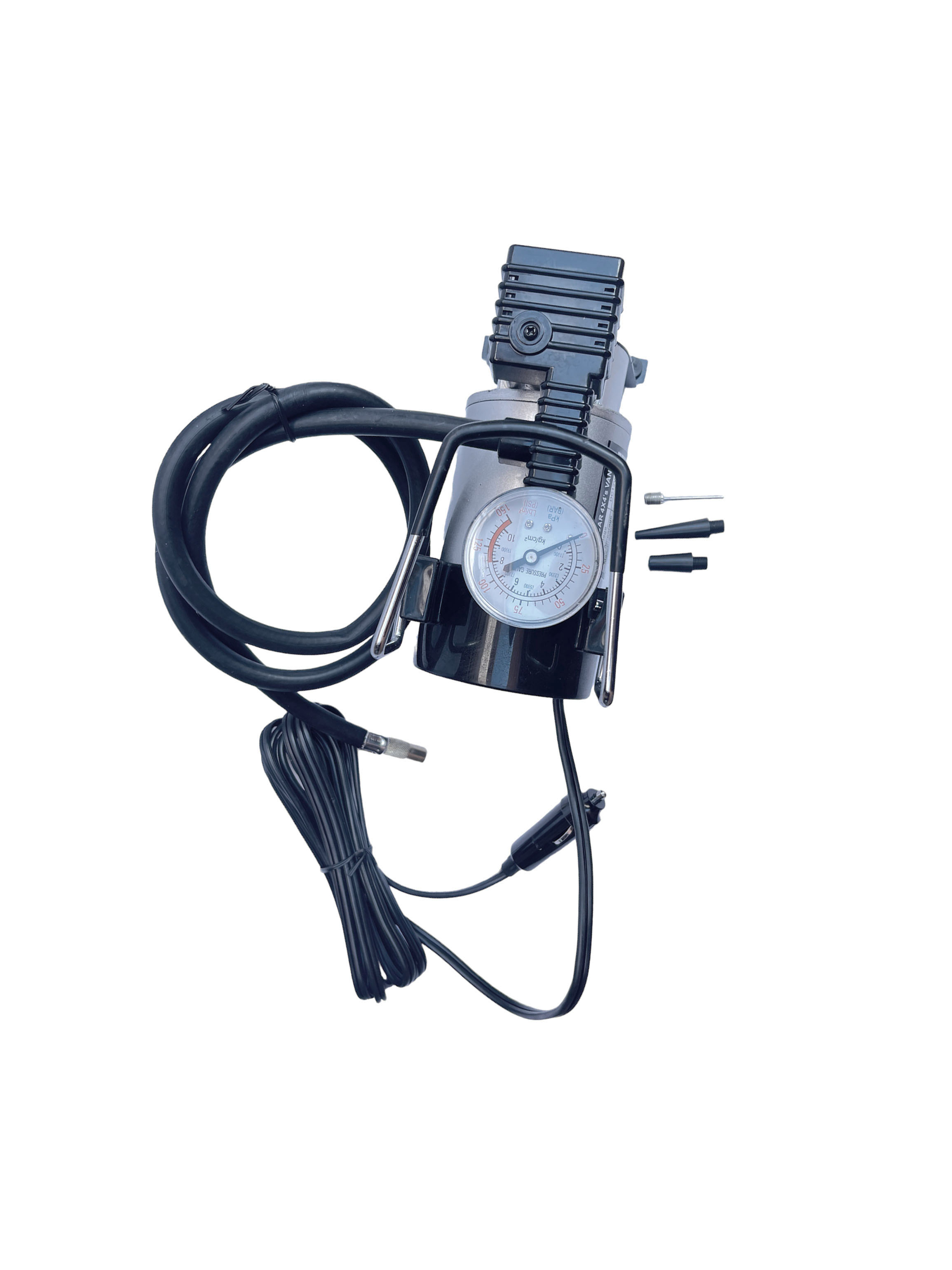 COMPRESOR PORTATIL PARA VEHICULO 150 PSI CON CONECCION A ENCENDEDOR