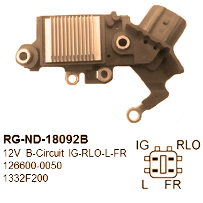 REGULADOR DE VOLTAJE / RG-ND-18092B / VITZ, RACTIS, IST, AURIS, BELTA