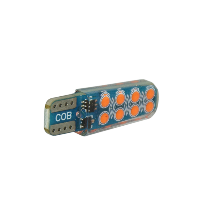 FOCO LED T10 4014 16SMD SOLICONADO FLASH ROJO
