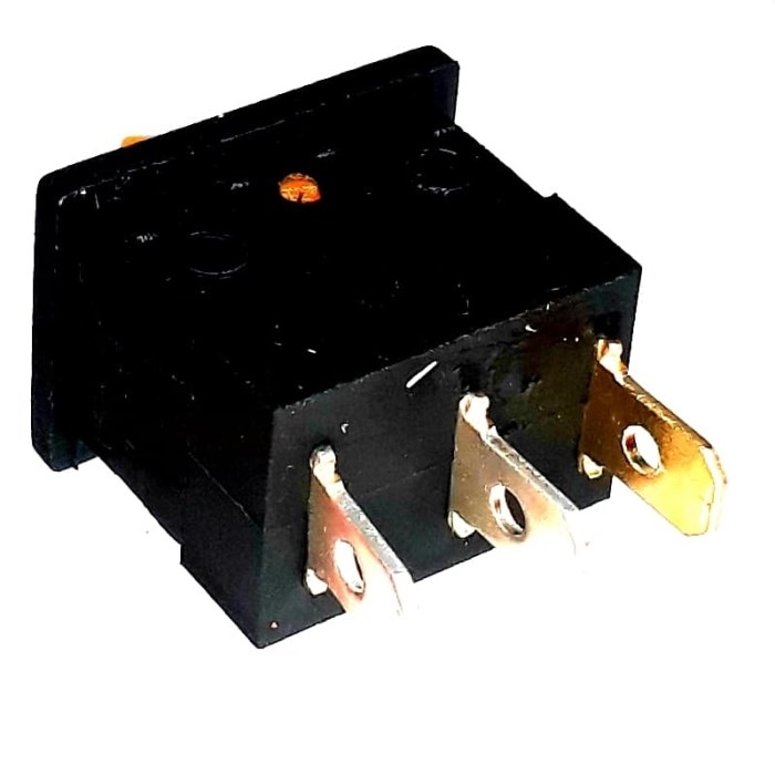 LLAVE TECLA UN PUNTO RECTANGULAR CON LUZ AMBAR 3P