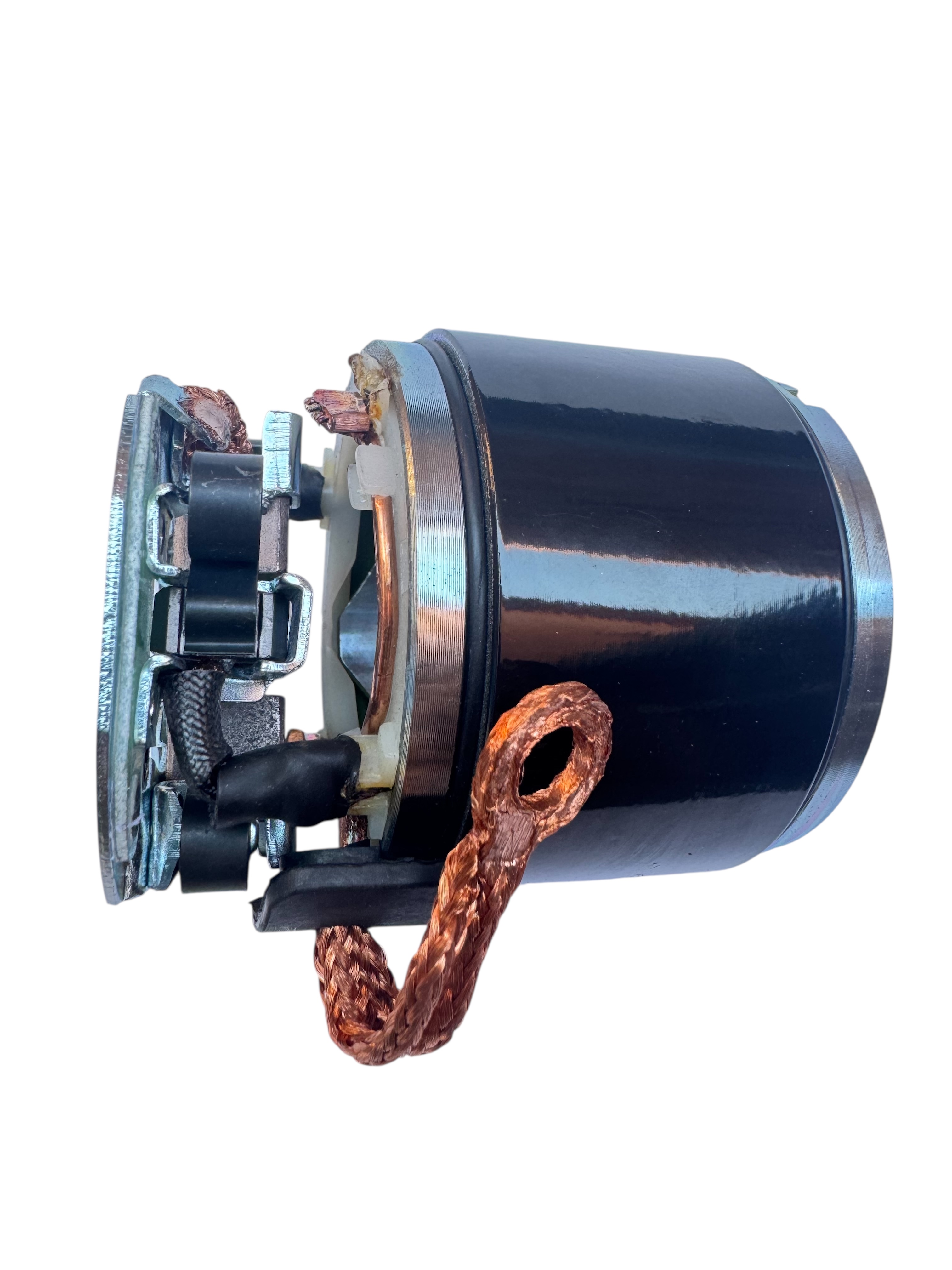 CARCAZA INDUCIDO MOTRO DE ARRANQUE 52MM CON PORTA CARBON TOYOTA FUN CARGO, VITZ, IST /DENSO