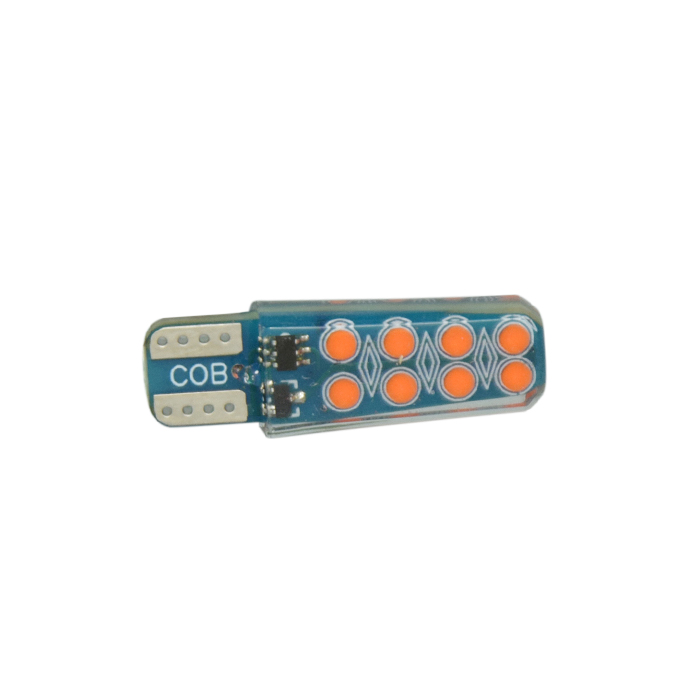 FOCO LED T10 4014 16SMD SOLICONADO FLASH ROJO