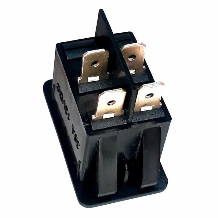 LLAVE TECLA CUADRADA DE LUZ CON LUZ AMBAR LED 4P