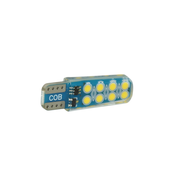 FOCO LED T10 4014 16SMD SOLICONADO FLASH AMBAR