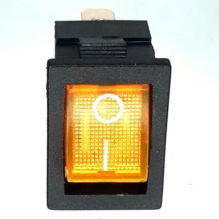 LLAVE TECLA UN PUNTO RECTANGULAR CON LUZ AMBAR 3P