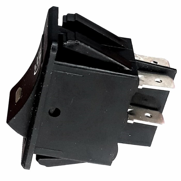 LLAVE TECLA CUADRADA DE LUZ CON LUZ AMBAR LED 4P