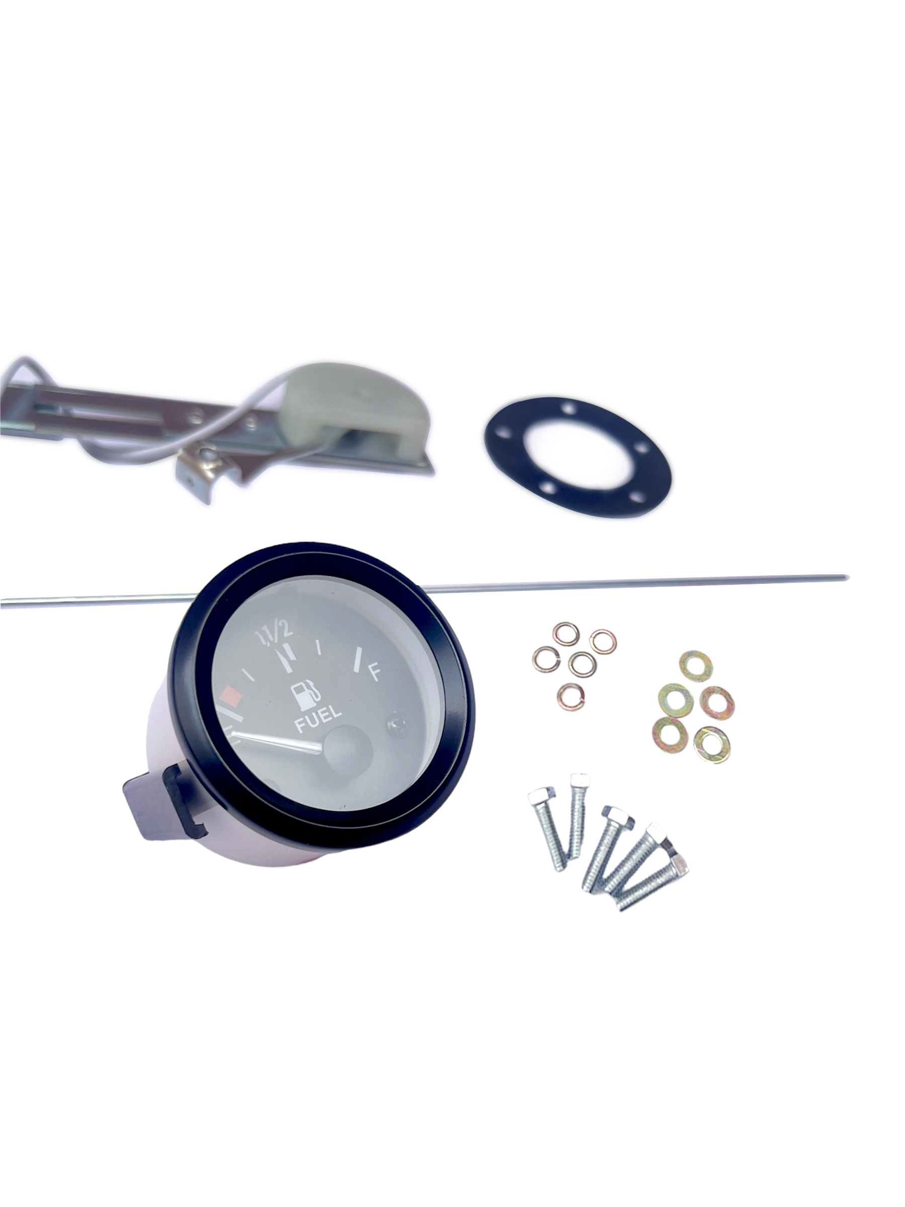 RELOJ MEDIDOR DE COMBUSTIBLE DIESEL GF-520 50 MM DIAM. 12 V C/ FLOTADOR DIAM. DEL TANQUE 38 MM DE PROFUNDIDAD 125-675 MM CON JUNTA.