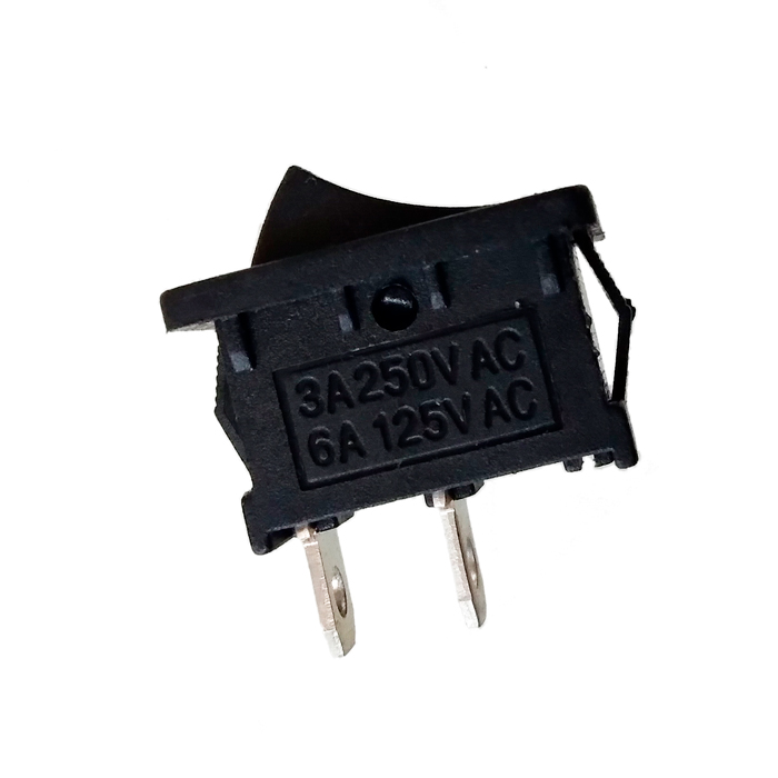 LLAVE TECLA UN PUNTO RECTANGULAR NEGRA 2P 12V