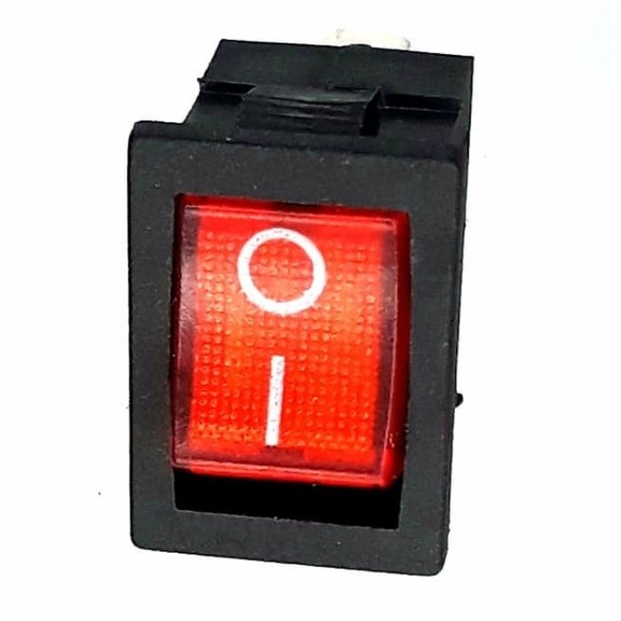 LLAVE TECLA UN PUNTO RECTANGULAR CON LUZ ROJO 3P (512-JP-10002)