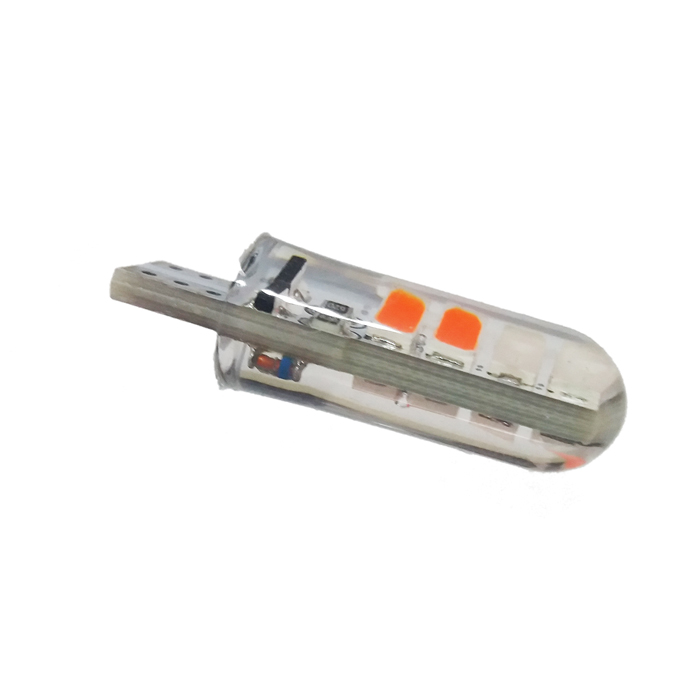 FOCO LED SILICONADO TRICOLOR FLASH T10G-5730-8SMD-12V