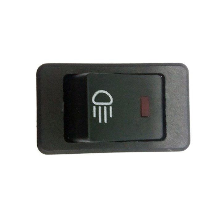 LLAVE TECLA CUADRADA DE LUZ CON LUZ ROJA LED 4P