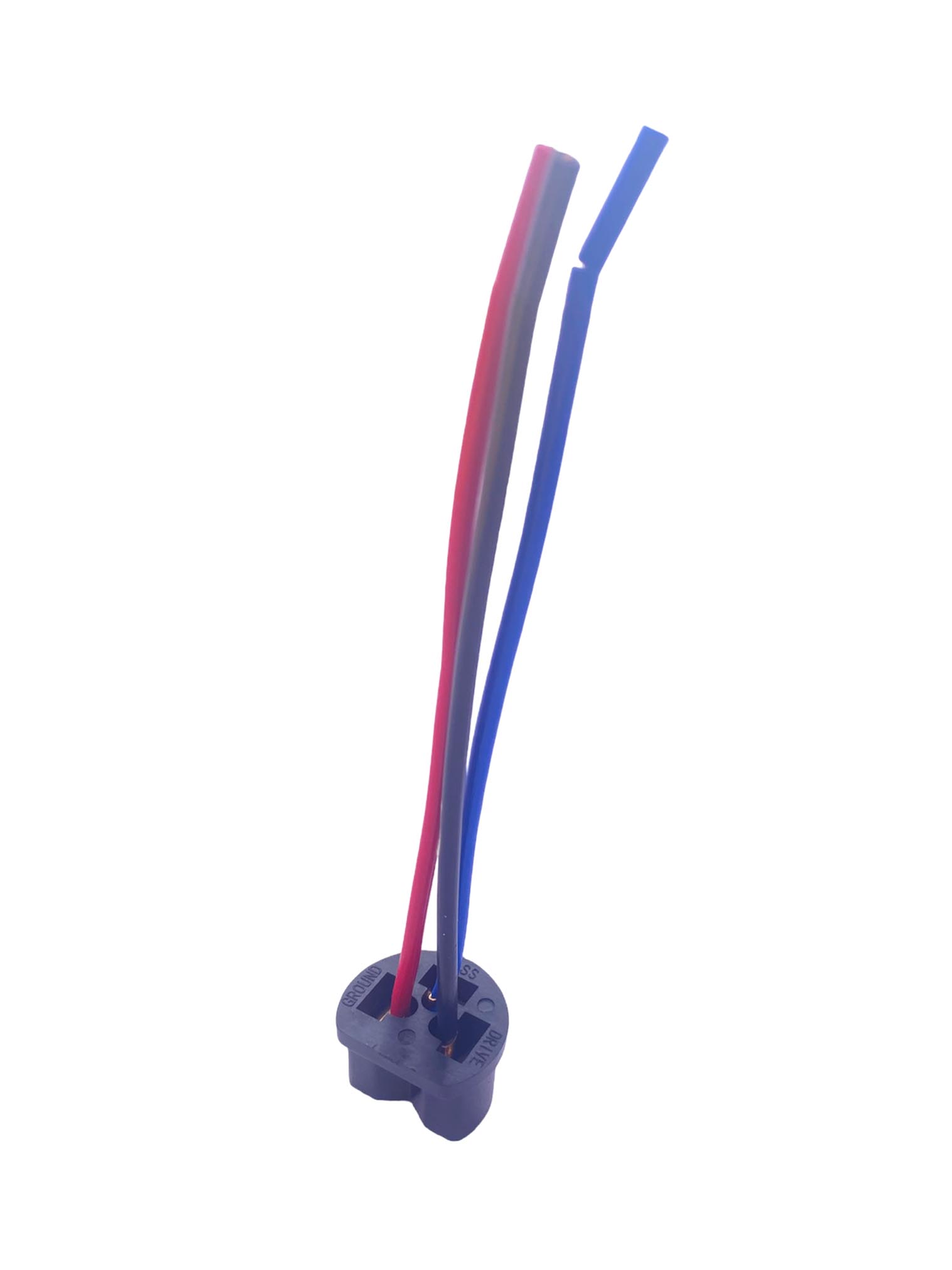 FICHA PLASTICA 3 VIAS ALTA / BAJA NEGRA BASE REDONDA