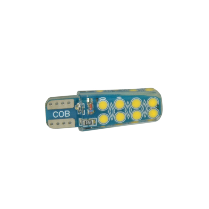 FOCO LED T10 4014 16SMD SOLICONADO FLASH AMBAR
