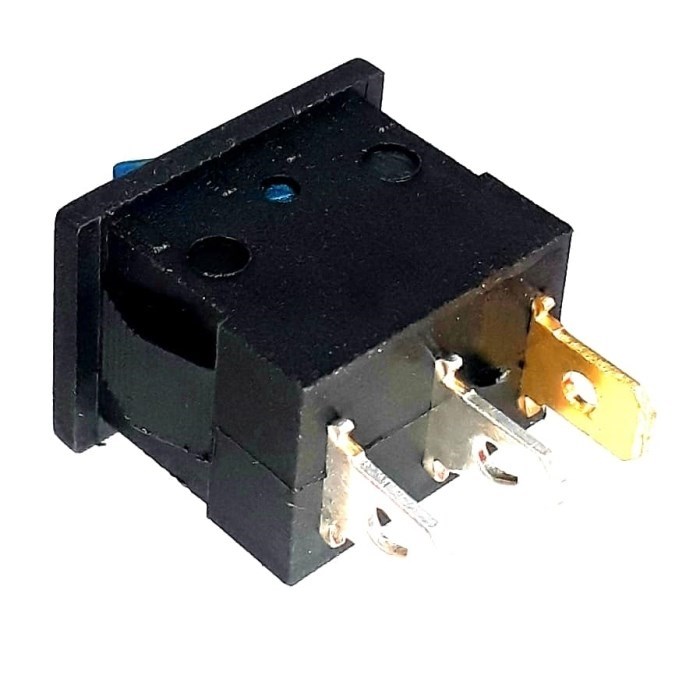 LLAVE TECLA UN PUNTO RECTANGULAR CON LUZ AZUL 3P