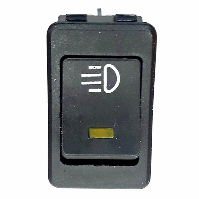 LLAVE TECLA CUADRADA DE LUZ CON LUZ AMBAR LED 4P