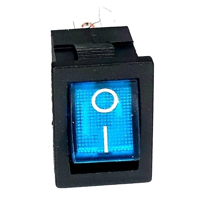 LLAVE TECLA UN PUNTO RECTANGULAR CON LUZ AZUL 3P