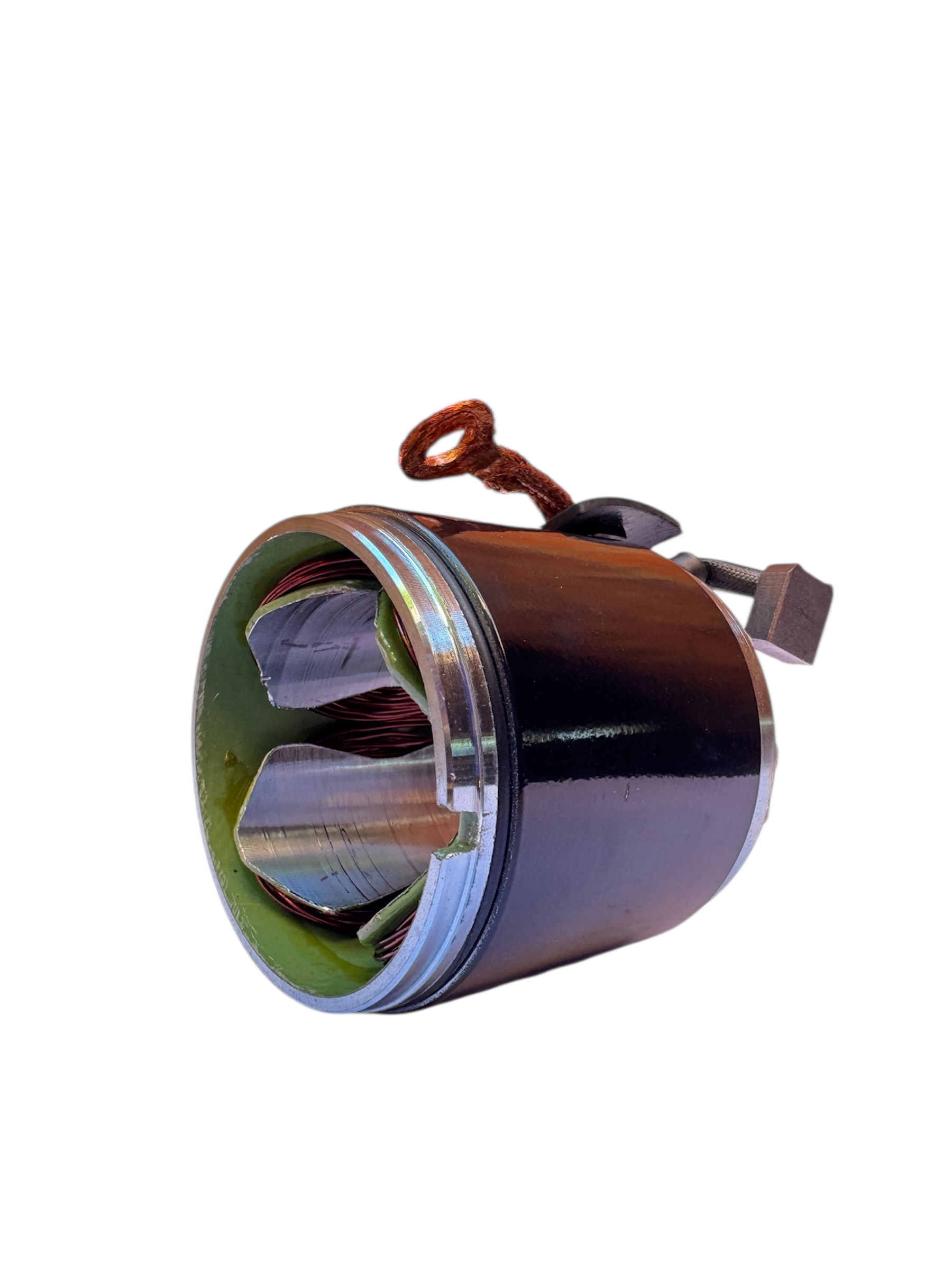 CARCAZA INDUCIDO MOTRO DE ARRANQUE 63MM SIN PORTA CARBON TOYOTA FUN CARGO, VITZ, IST /DENSO
