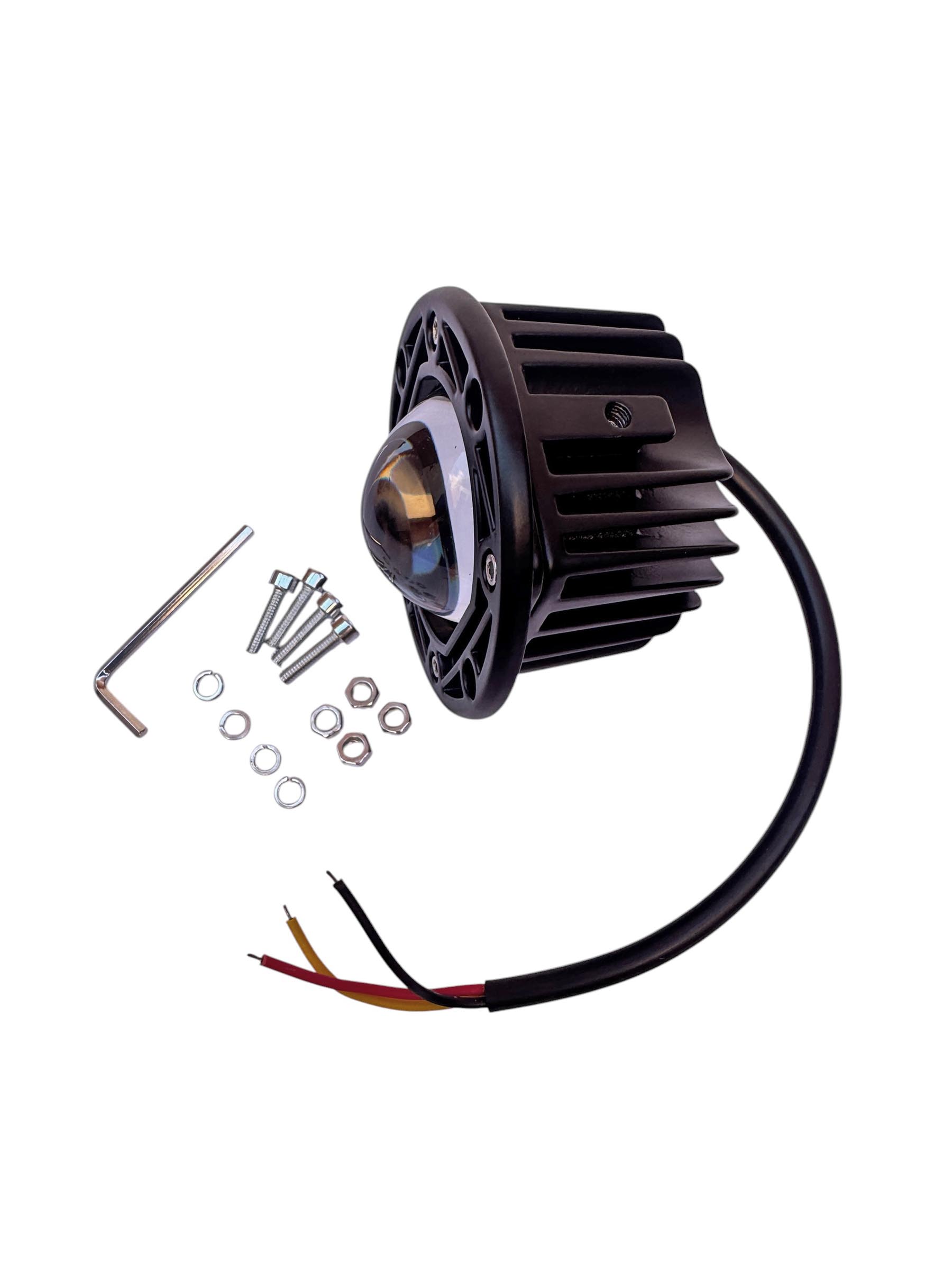 BUSCA HUELLA BLANCO+AMARILLO LUZ ALTA Y BAJA / 20W / 2000LM / 9-30V / CARCASA ALUMINIO